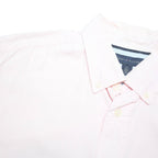 TOMMY HILFIGER Mens Pink Cotton Blend Shirt M Button Down Short Sleeve Classic