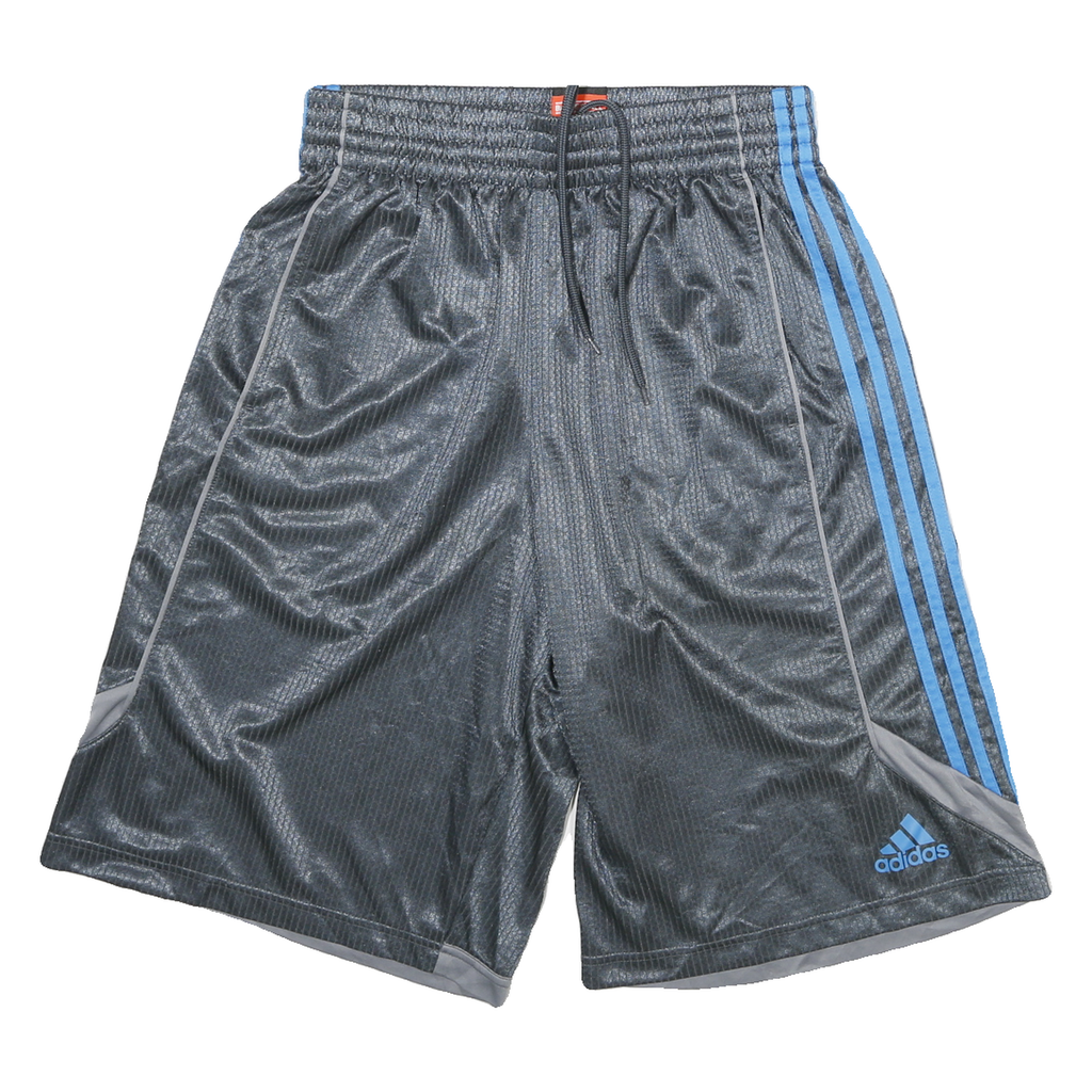 ADIDAS Mens Sports Shorts Grey & Blue FC Barcelona Logo Loose Fit M W26