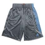 ADIDAS Mens Sports Shorts Grey & Blue FC Barcelona Logo Loose Fit M W26
