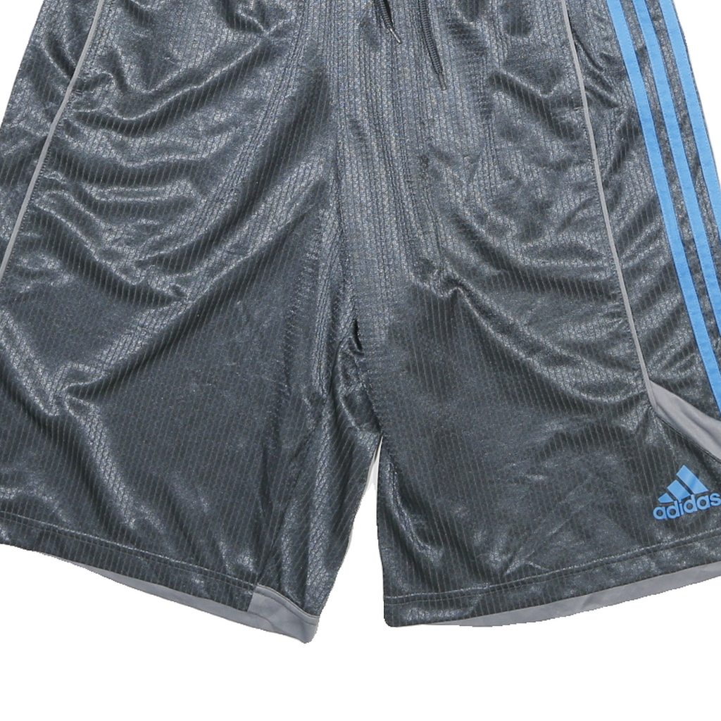 ADIDAS Mens Sports Shorts Grey & Blue FC Barcelona Logo Loose Fit M W26