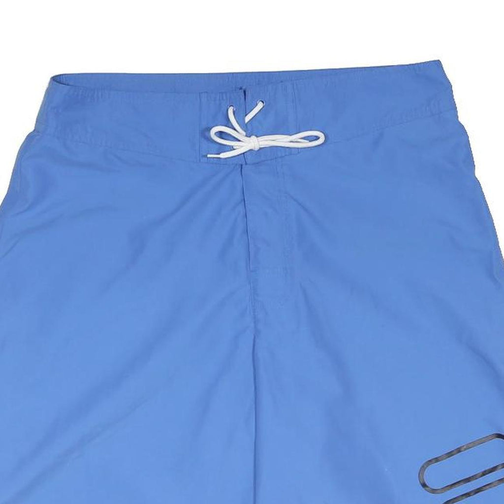 FILA Mens Swimming Shorts Blue & White Polyester Blend Sports Casual M W32