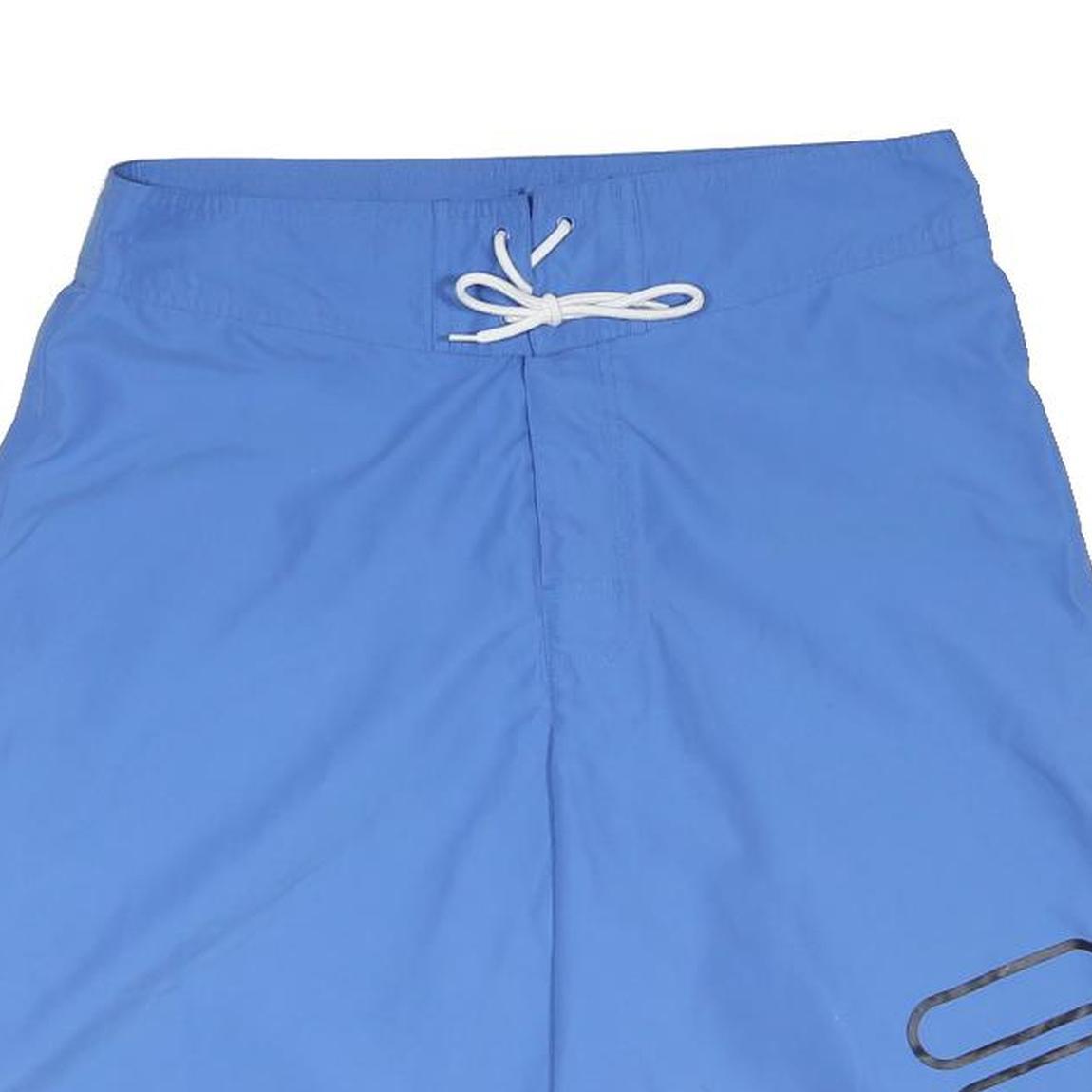 FILA Mens Swimming Shorts Blue & White Polyester Blend Sports Casual M W32