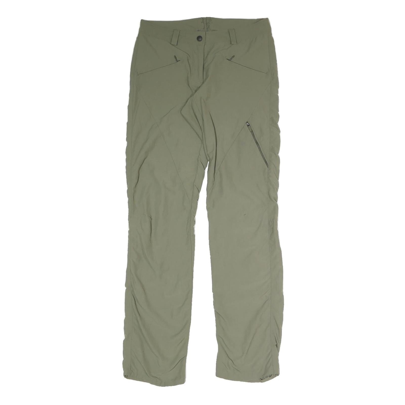 Womens Regular Fit Beige Polyester Blend Trousers W30 L31 Zip Closure Outdoor