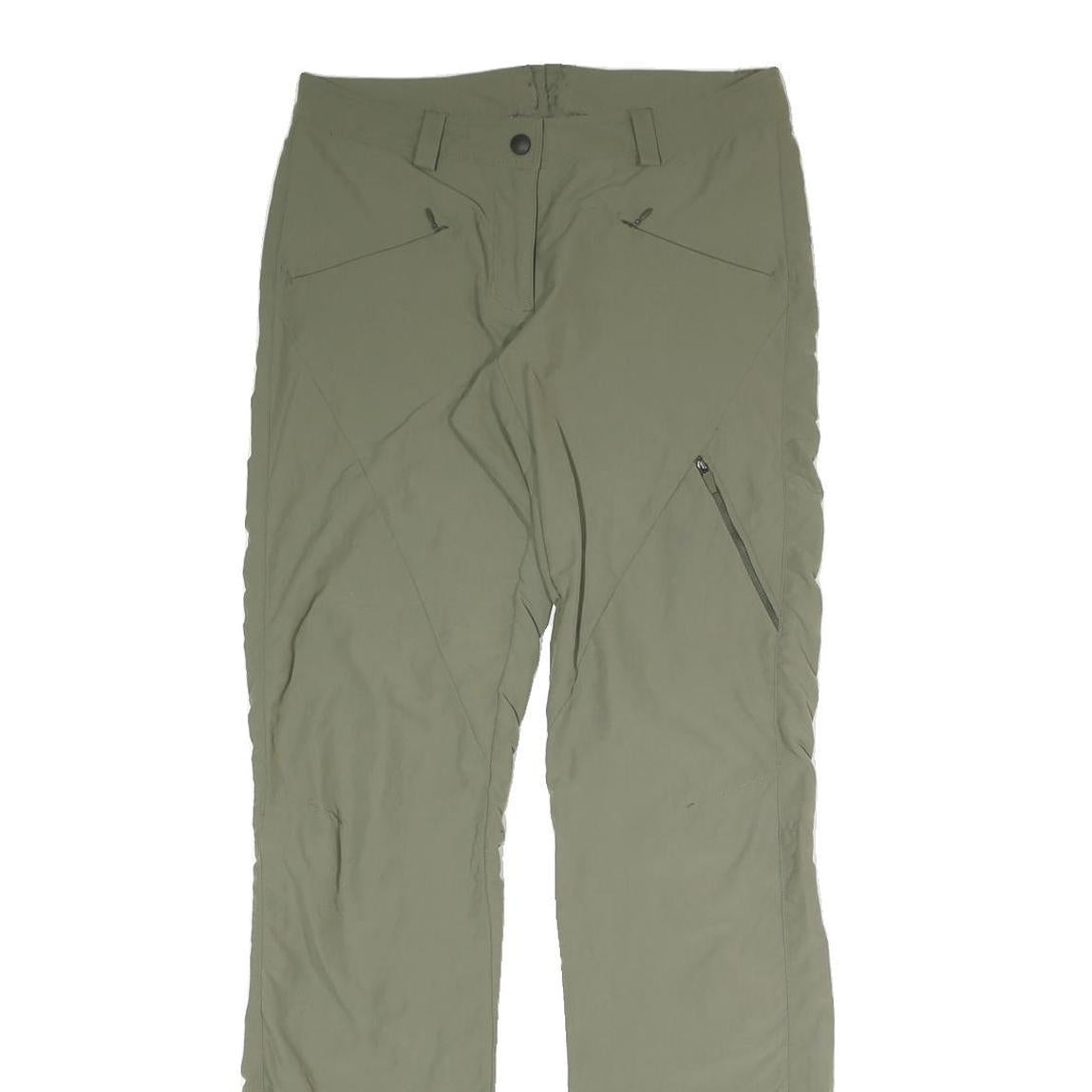 Womens Regular Fit Beige Polyester Blend Trousers W30 L31 Zip Closure Outdoor