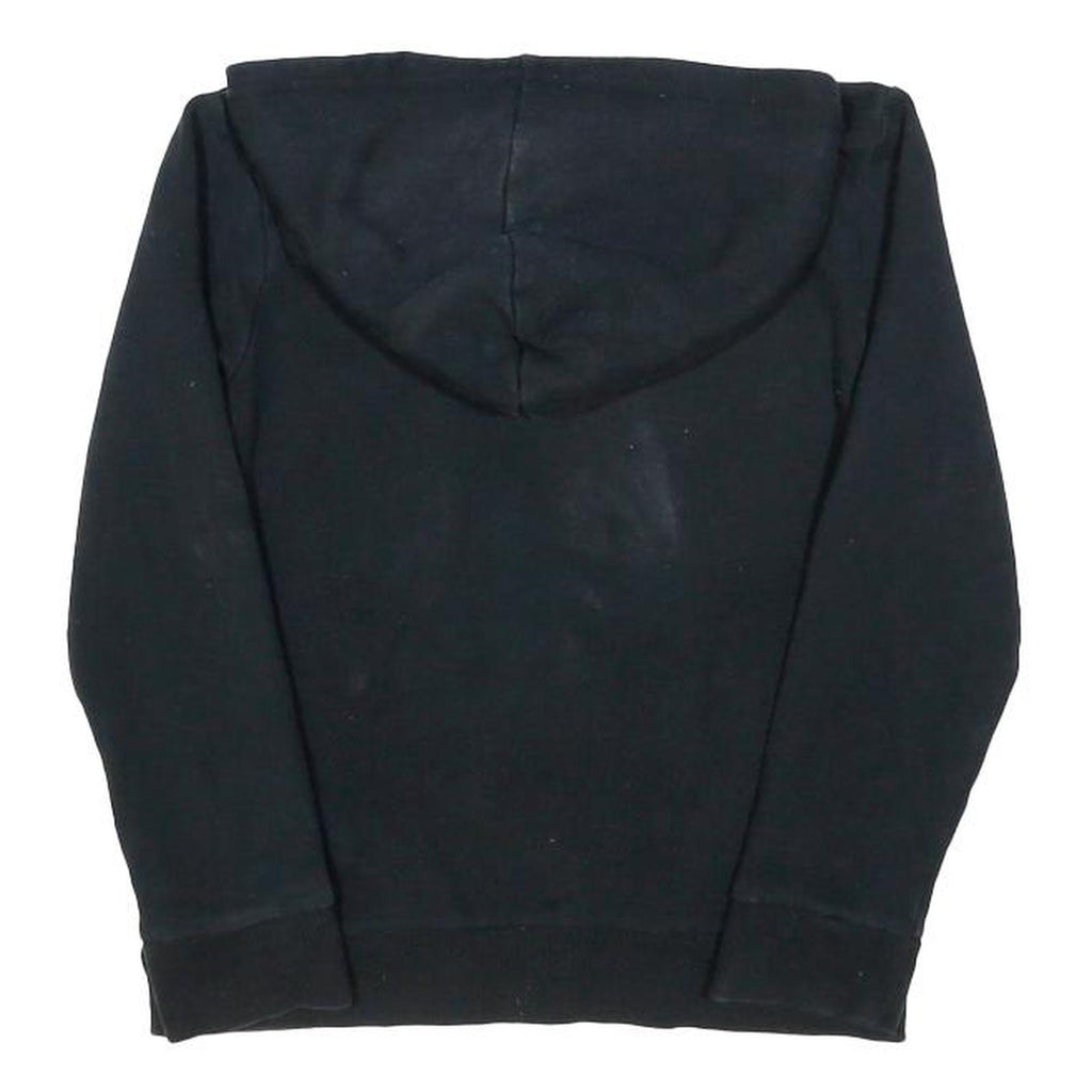 PUMA Girls Black Hoodie 7Y Cotton Blend Pullover Logo Sweatshirt