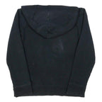 PUMA Girls Black Hoodie 7Y Cotton Blend Pullover Logo Sweatshirt