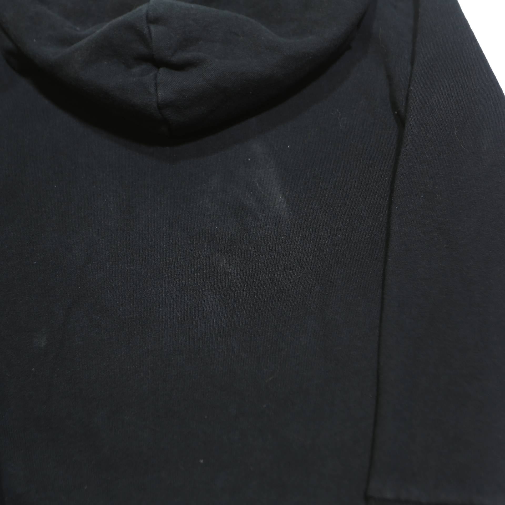 PUMA Girls Black Hoodie 7Y Cotton Blend Pullover Logo Sweatshirt