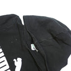 PUMA Girls Black Hoodie 7Y Cotton Blend Pullover Logo Sweatshirt