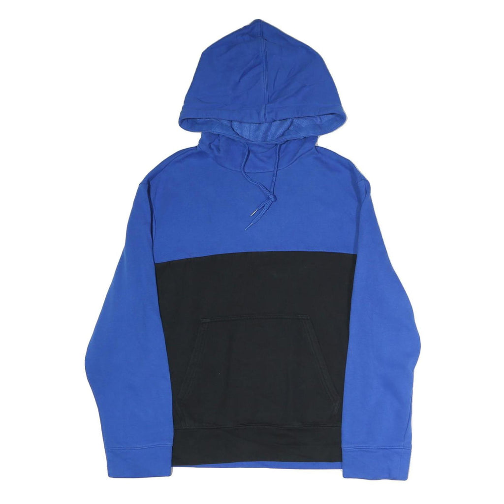 CALVIN KLEIN JEANS Mens Blue & Black Hoodie M Cotton Pullover Casual Wear