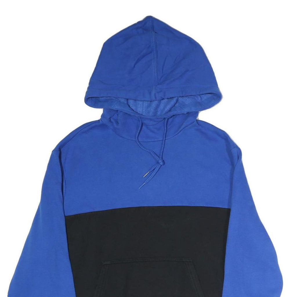 CALVIN KLEIN JEANS Mens Blue & Black Hoodie M Cotton Pullover Casual Wear