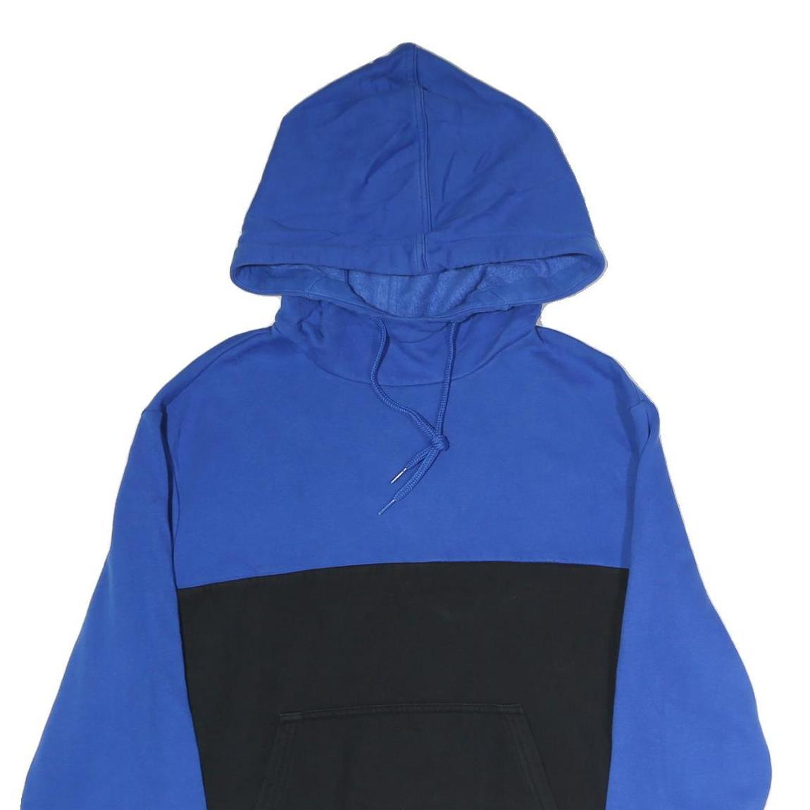 CALVIN KLEIN JEANS Mens Blue & Black Hoodie M Cotton Pullover Casual Wear