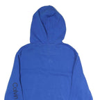 CALVIN KLEIN JEANS Mens Blue & Black Hoodie M Cotton Pullover Casual Wear