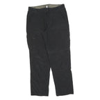 ROUNDER Mens Regular Black Cotton Blend Cargo Trousers W32 L30 Utility Pocket