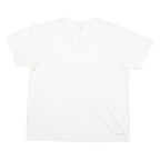 CALVIN KLEIN JEANS Mens White L Cotton Blend T-Shirt Short Sleeve Crew Neck
