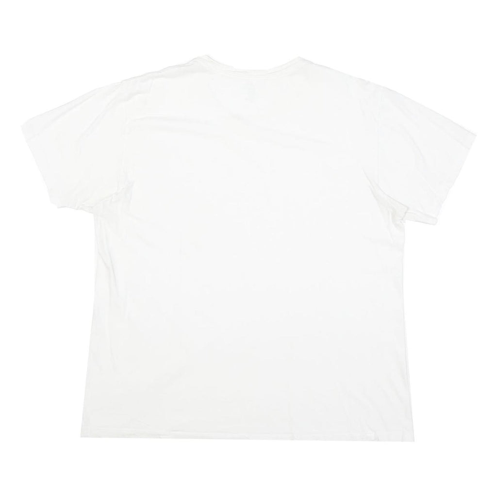 CALVIN KLEIN JEANS Mens White L Cotton Blend T-Shirt Short Sleeve Crew Neck