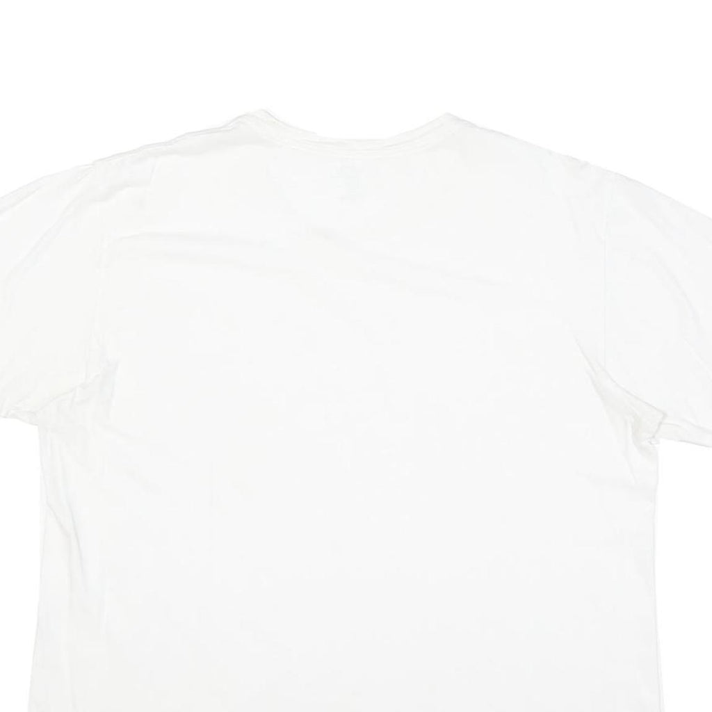 CALVIN KLEIN JEANS Mens White L Cotton Blend T-Shirt Short Sleeve Crew Neck