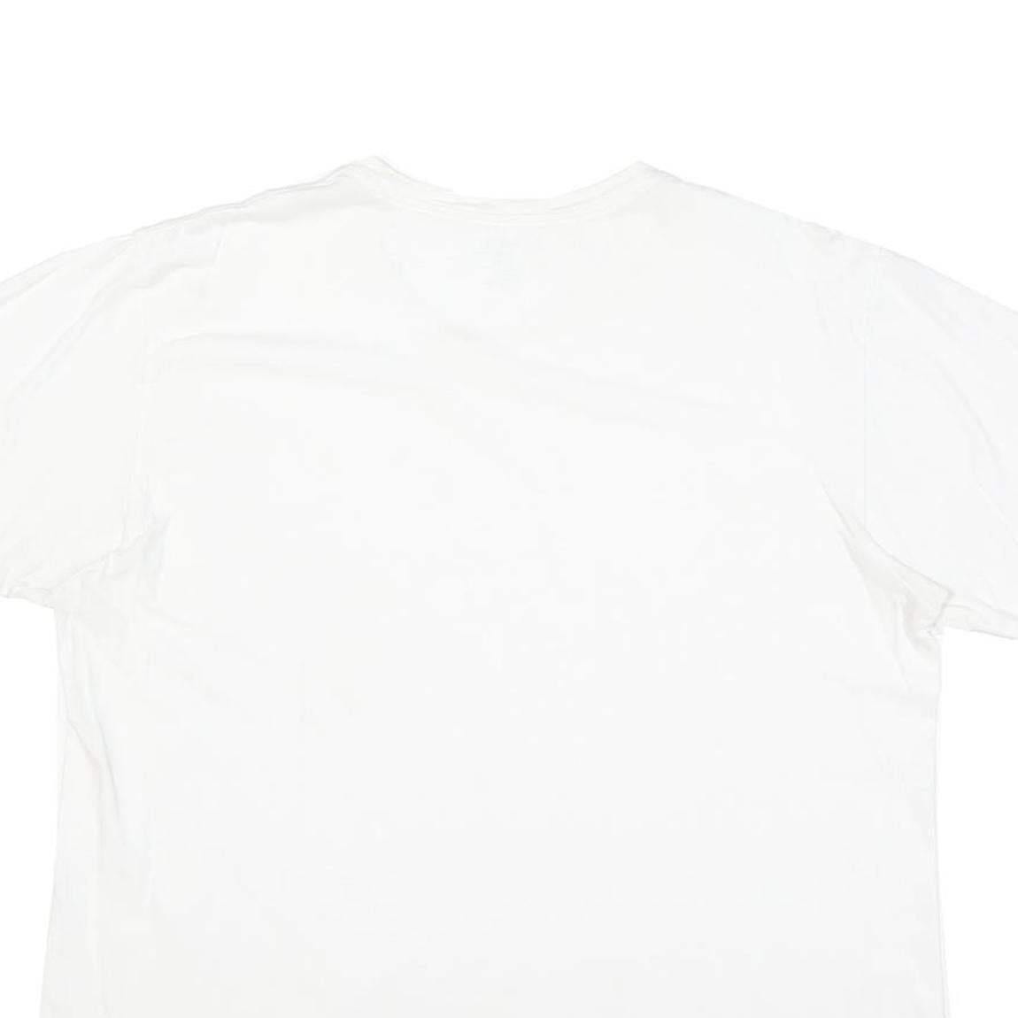 CALVIN KLEIN JEANS Mens White L Cotton Blend T-Shirt Short Sleeve Crew Neck