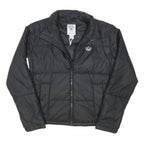 ADIDAS ORIGINALS Womens Black Puffer Jacket UK 8 Polyester Blend Zip Up Casual
