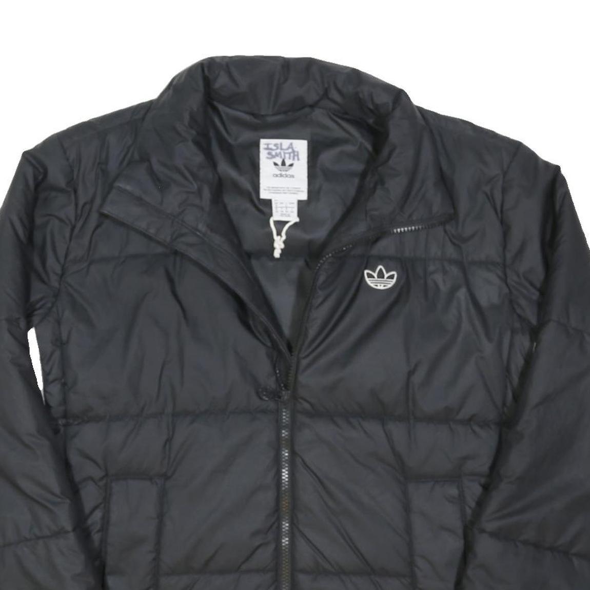 ADIDAS ORIGINALS Womens Black Puffer Jacket UK 8 Polyester Blend Zip Up Casual