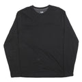 LEE Mens Black Long Sleeve Cotton Blend T-Shirt Crew Neck Classic Fit L