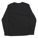 LEE Mens Black Long Sleeve Cotton Blend T-Shirt Crew Neck Classic Fit L