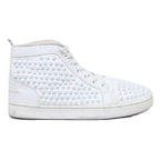 CHRISTIAN LOUBOUTIN Louis Junior Spikes Orlato Womens High Top Trainers White