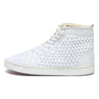 CHRISTIAN LOUBOUTIN Louis Junior Spikes Orlato Womens High Top Trainers White