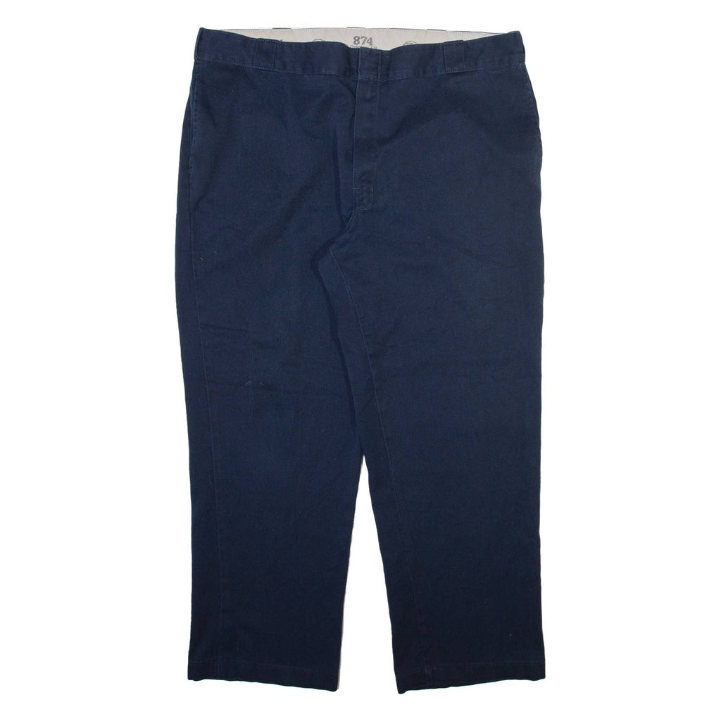 DICKIES 874 Workwear Mens Trousers Blue Regular Straight W42 L30