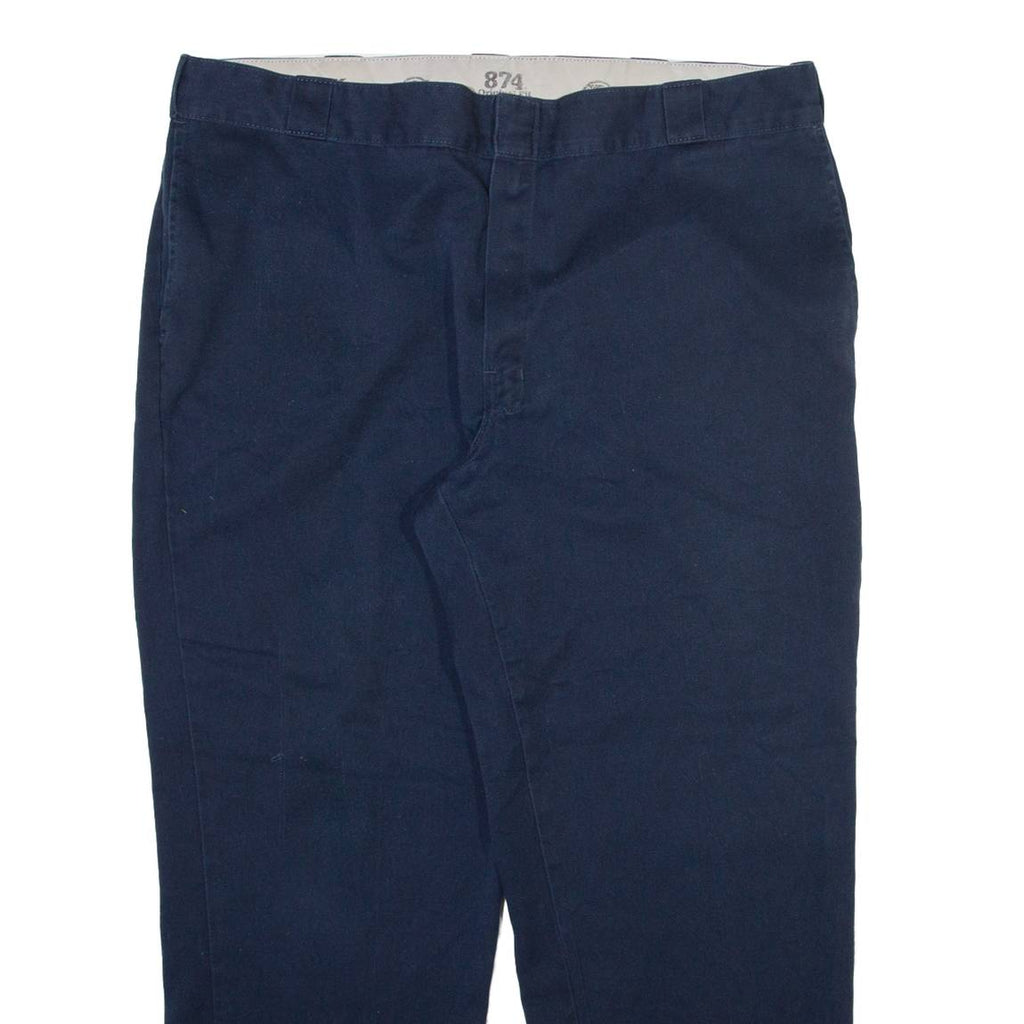 DICKIES 874 Workwear Mens Trousers Blue Regular Straight W42 L30