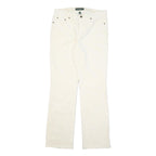 RALPH LAUREN POLO JEANS COMPANY Womens Cotton Blend White Regular Fit Straight