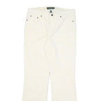 RALPH LAUREN POLO JEANS COMPANY Womens Cotton Blend White Regular Fit Straight