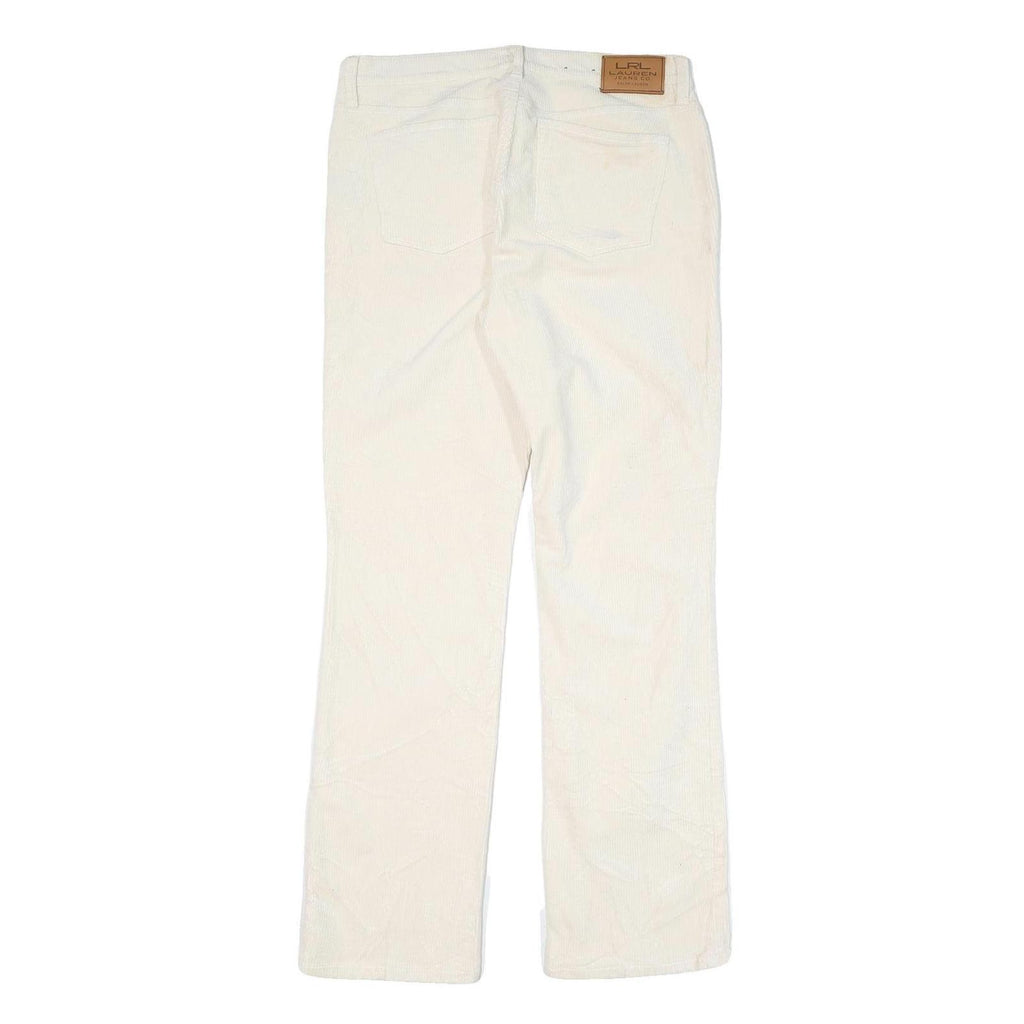 RALPH LAUREN POLO JEANS COMPANY Womens Cotton Blend White Regular Fit Straight