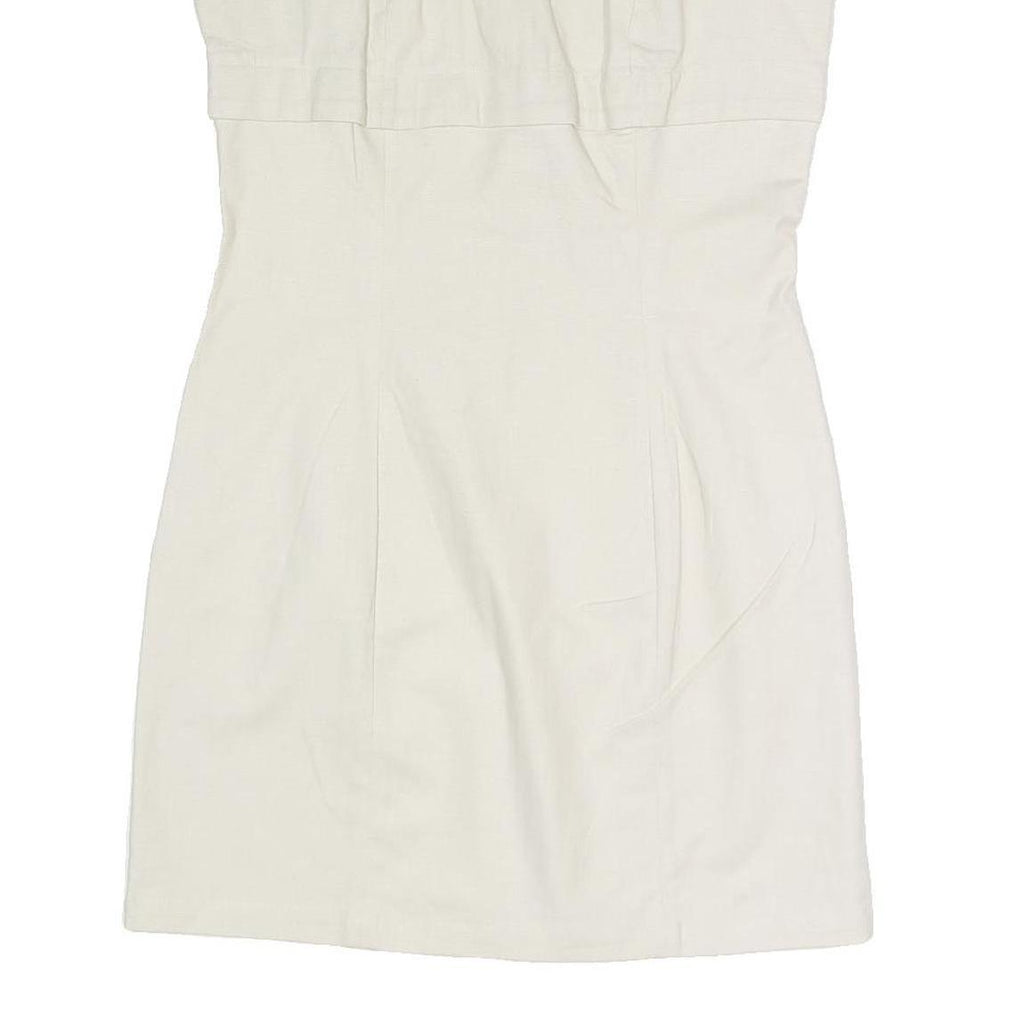 POLO RALPH LAUREN Womens White Cotton Blend Sleeveless Day Dress L Classic Fit