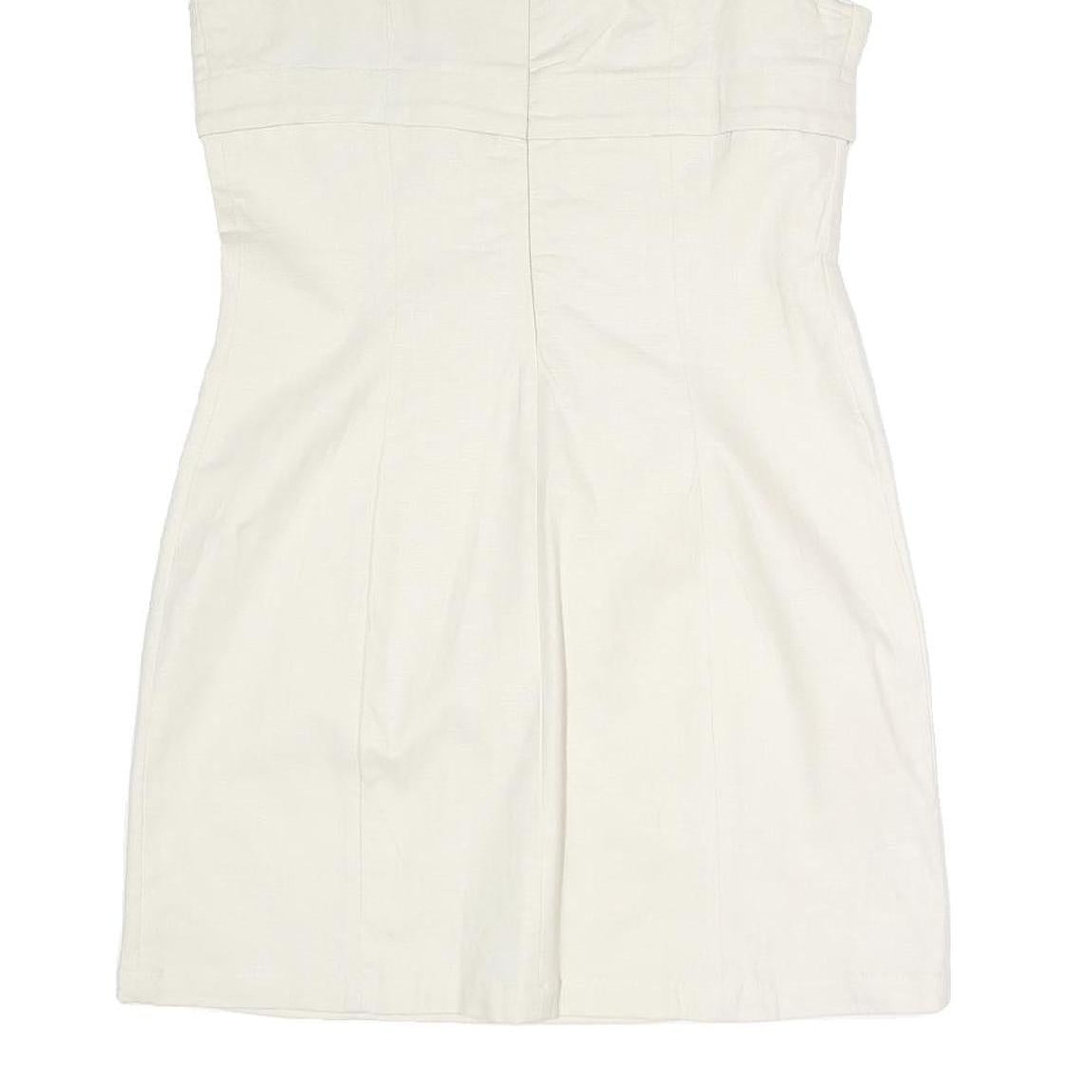 POLO RALPH LAUREN Womens White Cotton Blend Sleeveless Day Dress L Classic Fit