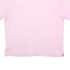 TOMMY HILFIGER Mens Pink Short Sleeve Plain Polo Shirt L Casual Cotton Blend
