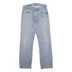 LEVI'S 501 Mens Jeans Blue Regular Straight Denim Light W30 L30 Classic Button