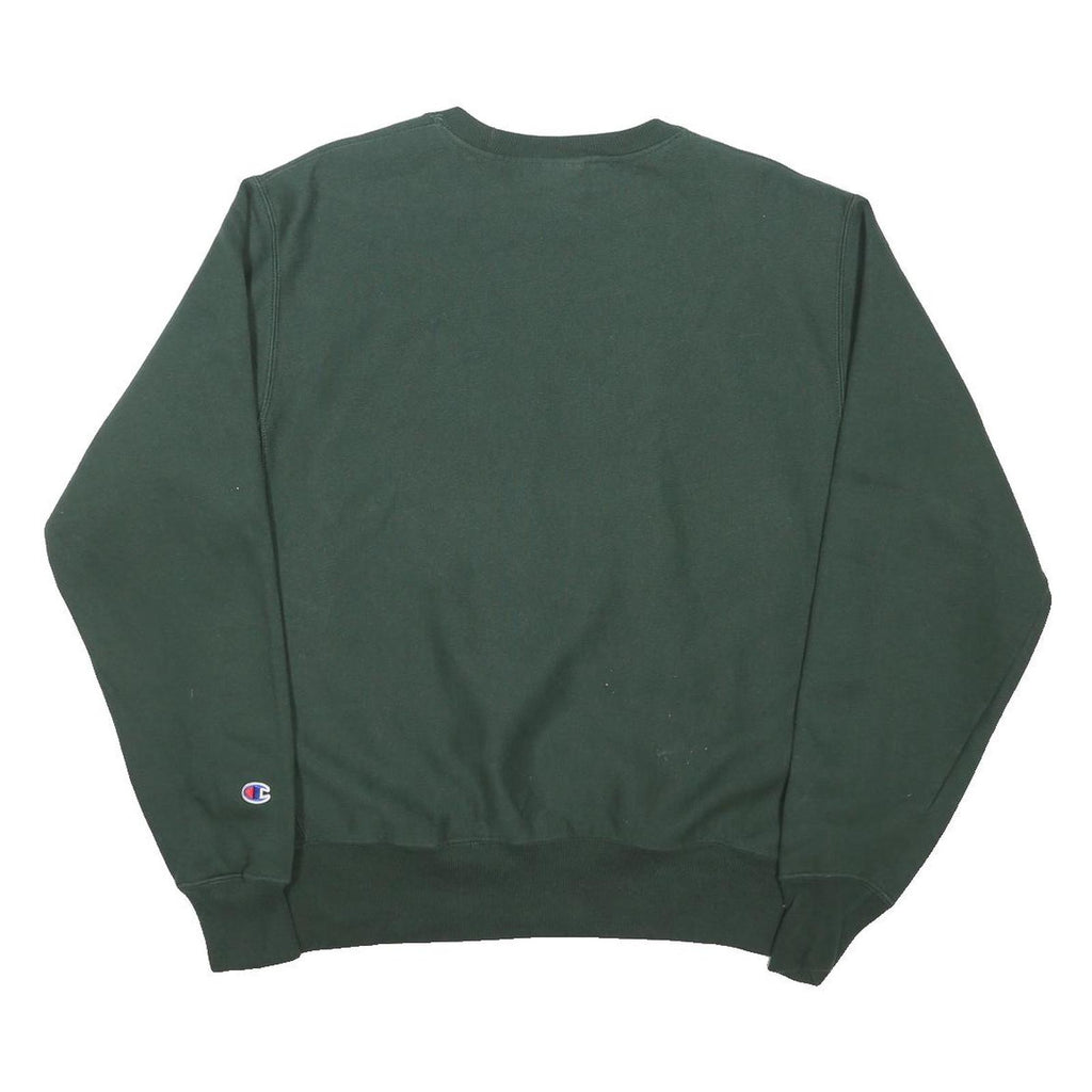 CHAMPION REVERSE WEAVE Mens Green Crew Neck M Stevenson Printed Sweatshirt