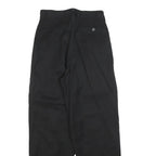 Womens Black Relaxed Zip Trousers W26 L28 Comfortable Casual Straight Leg