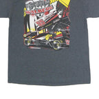 GILDAN Mens Grey Bud Walberg 55 Graphic T-Shirt L Short Sleeve Crew Neck Racing