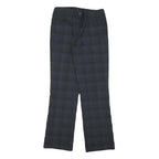 NIKE Womens Polyester Blend Black Regular Straight Trousers W28 L30 Zip Closure