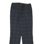 NIKE Womens Polyester Blend Black Regular Straight Trousers W28 L30 Zip Closure