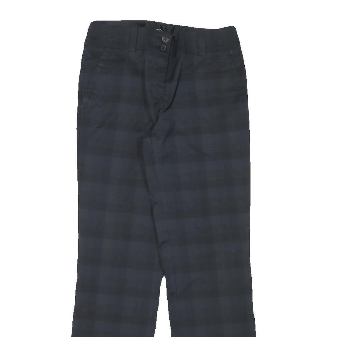 NIKE Womens Polyester Blend Black Regular Straight Trousers W28 L30 Zip Closure