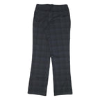 NIKE Womens Polyester Blend Black Regular Straight Trousers W28 L30 Zip Closure