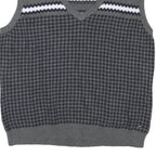 TOMMY HILFIGER Womens Grey Patterned Cotton Blend Sleeveless V-Neck Jumper XL