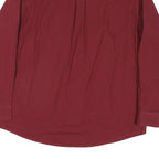 TOMMY HILFIGER Mens Red Cotton Blend Shirt L Classic Check Button-Down Collar