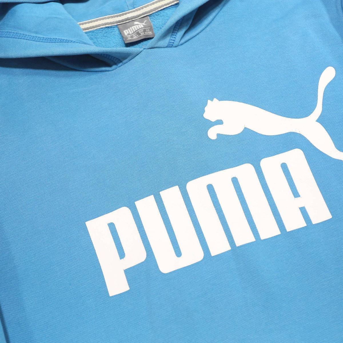 PUMA Boys Blue Cotton Blend Pullover Hoodie XL Casual Sports Sweatshirt