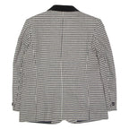 C&A Womens Blazer Jacket Black Wool 90s Houndstooth UK 14