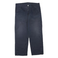 CARHARTT Womens Cotton Blend Navy Regular Fit Straight Leg Trousers W36 L30