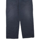 CARHARTT Womens Cotton Blend Navy Regular Fit Straight Leg Trousers W36 L30