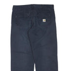 CARHARTT Womens Cotton Blend Navy Regular Fit Straight Leg Trousers W36 L30